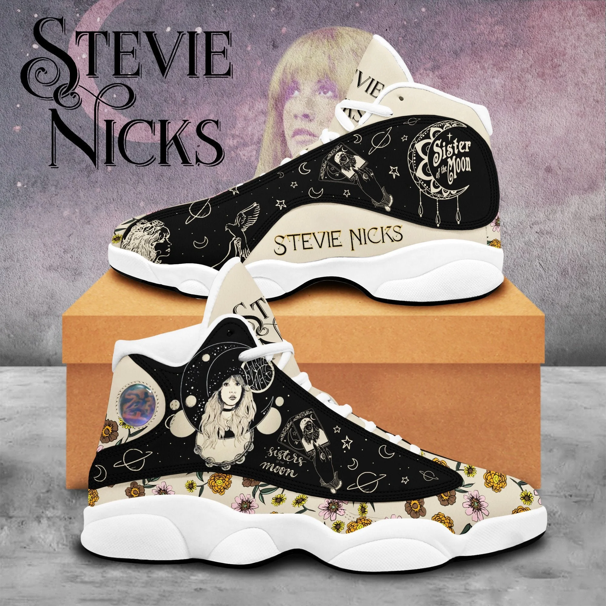 Stevie Nicks AJ13 Sneakers Shoes For Men And Women - Image 2