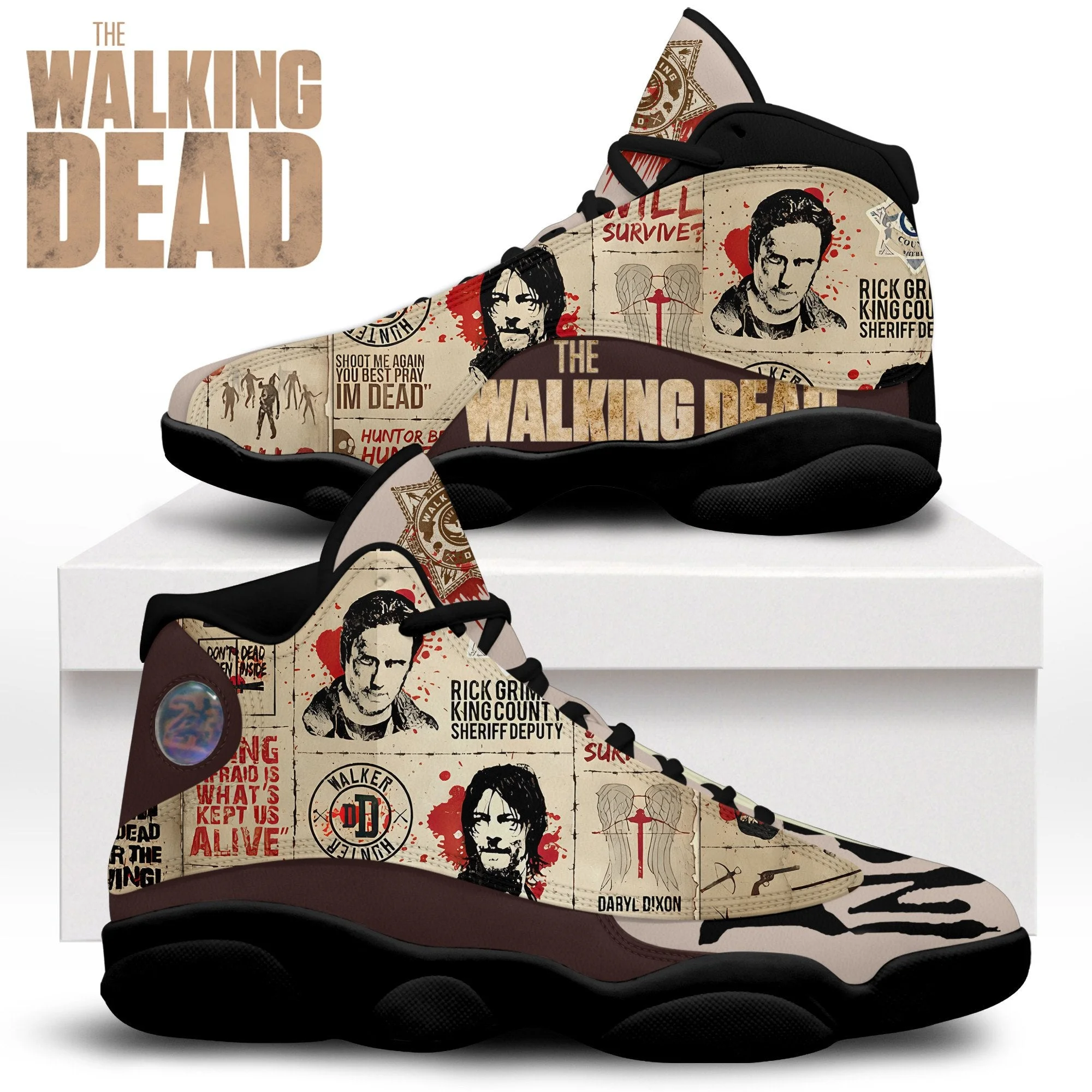 The Walking Dead AJ13 Sneakers Shoes For Men And Women