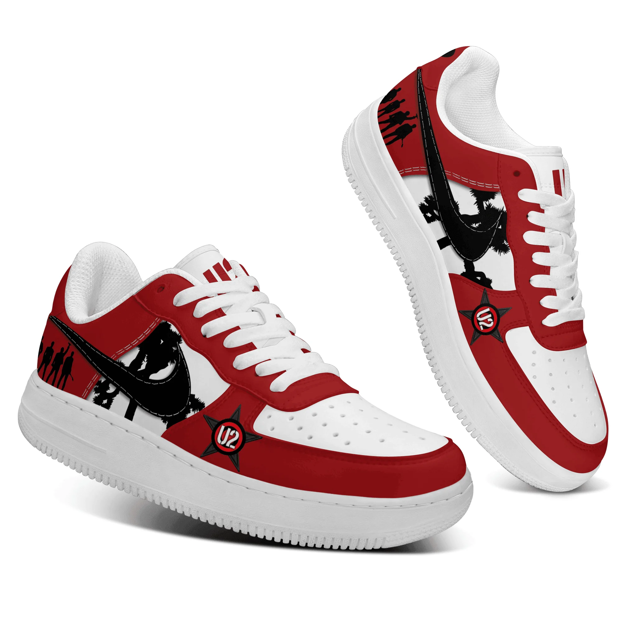U2 Rock Band Air Low-Top Sneakers Shoes For Men And Women - Image 3
