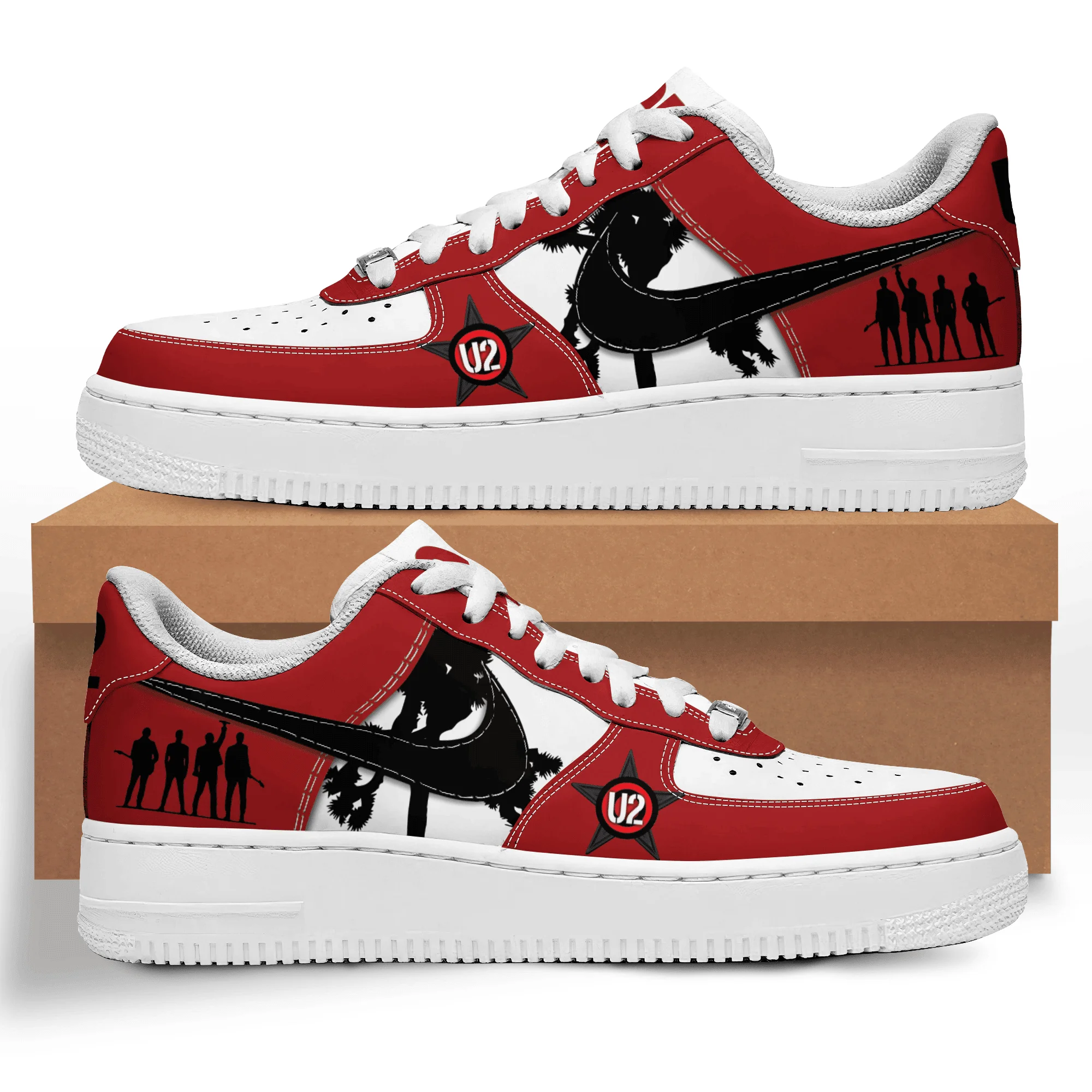 U2 Rock Band Air Low-Top Sneakers Shoes For Men And Women - Image 2