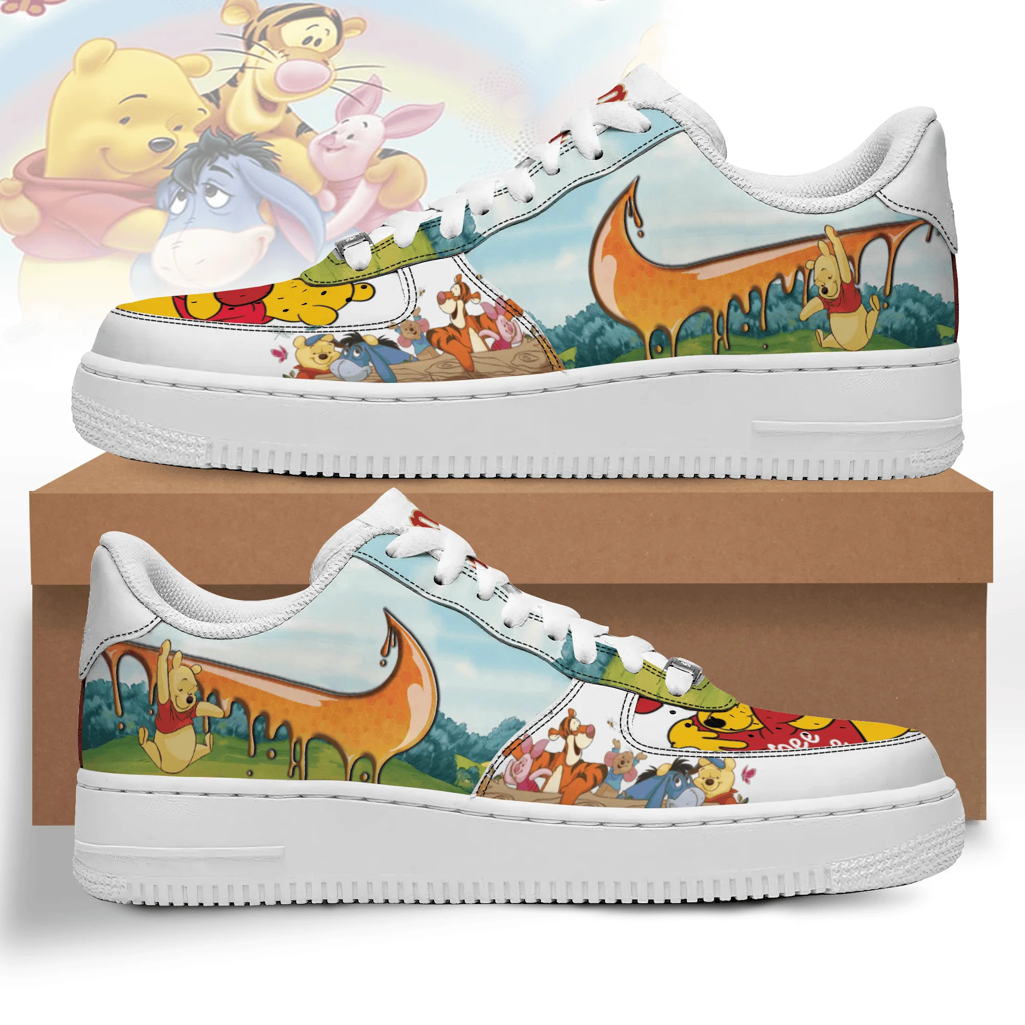 Winnie The Pooh Air Low-Top Sneakers Shoes For Men And Women